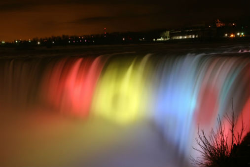 Illumination of Niagara Falls