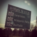 Shot of Road Destination Sign