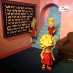 Bart and Lisa Simpson Wax Figures