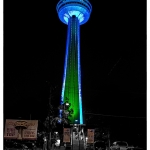 Skylon Tower Lights at Night Time