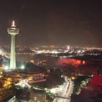 Shot of Skylon Tower at Night