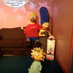 Homer, Marge and Maggie Simpson Wax Figures