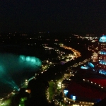 Aerial Shot of Niagara Falls at Night