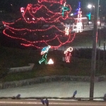 Kids Making Snowballs Animated Display at the Winter Festival of Lights