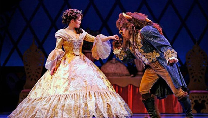 beauty and the beast play castle
