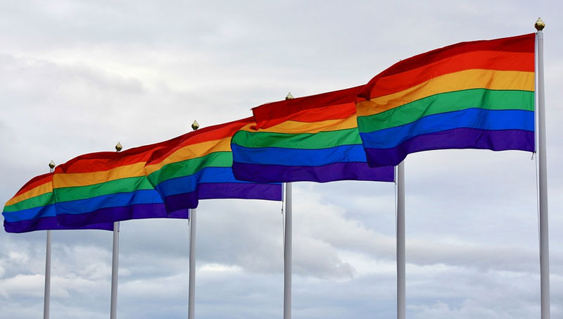 rainbow pride flags