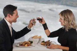 Couple dining at the Revolving Restaurant