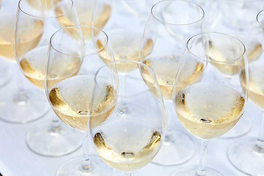 Glasses of Chardonnay