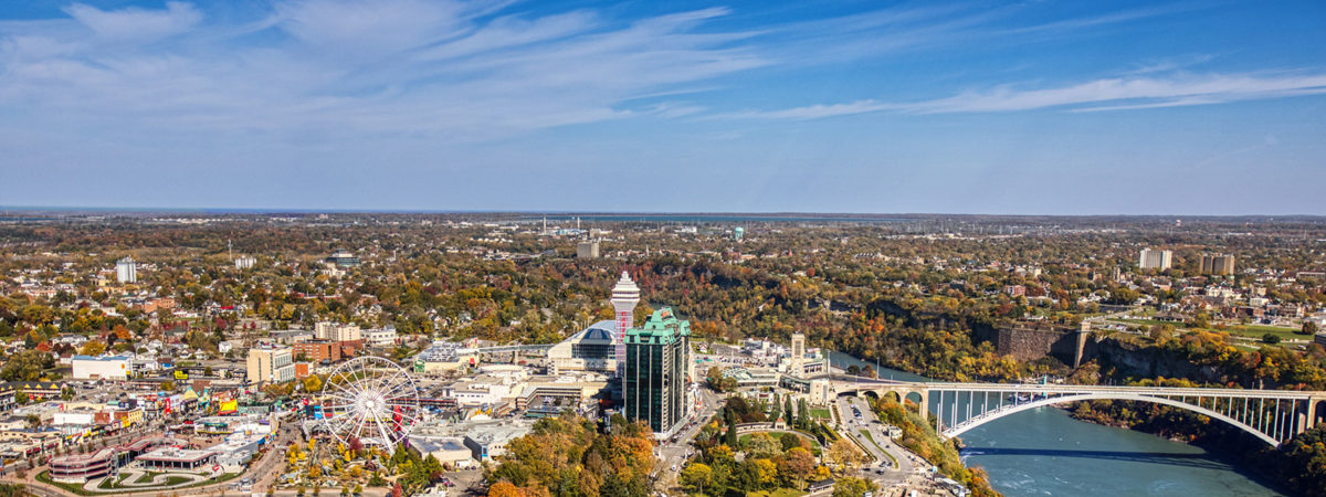 Niagara Falls attractions as seen from the Skylon Tower